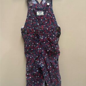 OshKosh B'gosh Kids Overalls - Blue and Red Floral